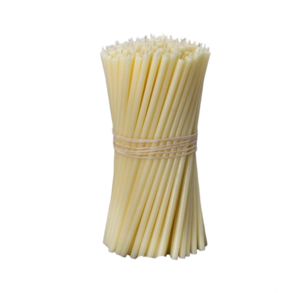 Bišu vaska baznīcas svece baltā #40 26,5/0.715 cm