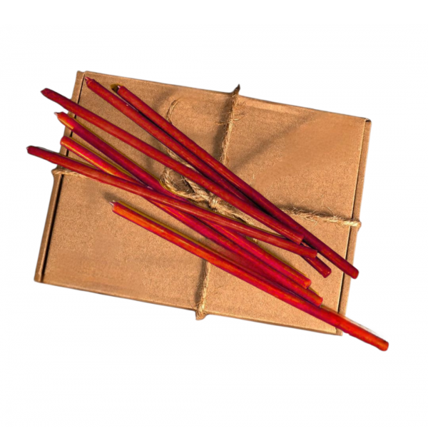 Bišu vaska baznīcas svece sarkanā 18,5 сm