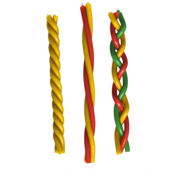 Bišu vaska baznīcas svece sarkanā #40 26,5/0.715 cm Bišu vaska baznīcas svece sarkanā #40 26,5/0.715 cm